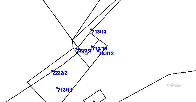 Parcela st. 713/12 v KÚ Suchdol nad Odrou, Katastrální mapa