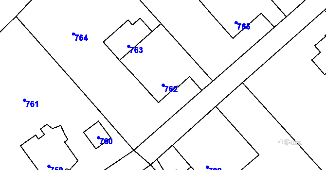 Parcela st. 762 v KÚ Suchdol nad Odrou, Katastrální mapa