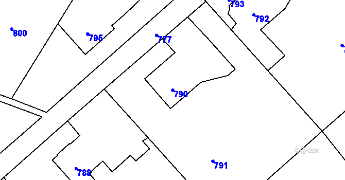 Parcela st. 790 v KÚ Suchdol nad Odrou, Katastrální mapa