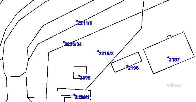 Parcela st. 2219/2 v KÚ Suchdol nad Odrou, Katastrální mapa