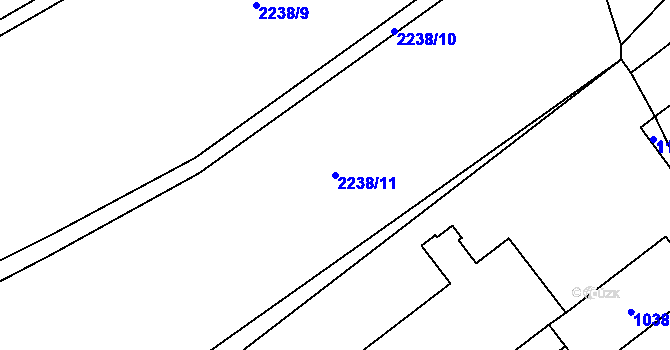 Parcela st. 2238/11 v KÚ Suchdol nad Odrou, Katastrální mapa