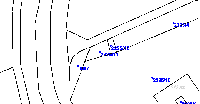 Parcela st. 2225/11 v KÚ Suchdol nad Odrou, Katastrální mapa