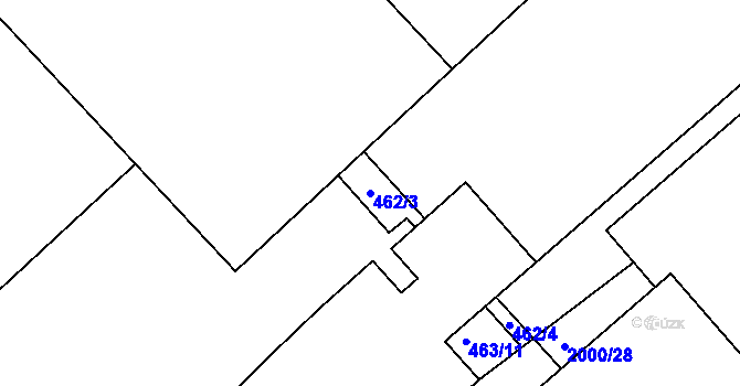 Parcela st. 462/3 v KÚ Suchdol nad Odrou, Katastrální mapa