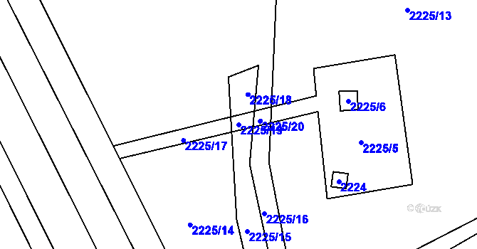 Parcela st. 2225/19 v KÚ Suchdol nad Odrou, Katastrální mapa
