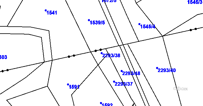 Parcela st. 2293/38 v KÚ Suchdol nad Odrou, Katastrální mapa