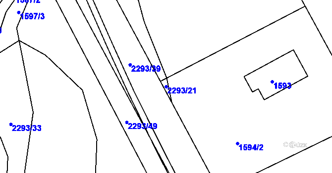 Parcela st. 2293/21 v KÚ Suchdol nad Odrou, Katastrální mapa