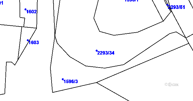 Parcela st. 2293/34 v KÚ Suchdol nad Odrou, Katastrální mapa