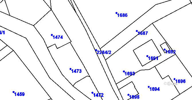 Parcela st. 2284/2 v KÚ Suchdol nad Odrou, Katastrální mapa