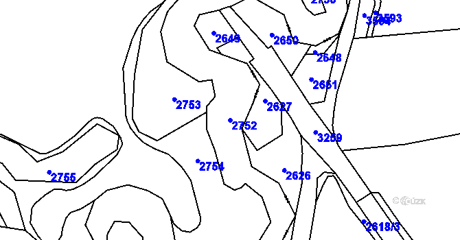 Parcela st. 2752 v KÚ Suchdol nad Odrou, Katastrální mapa