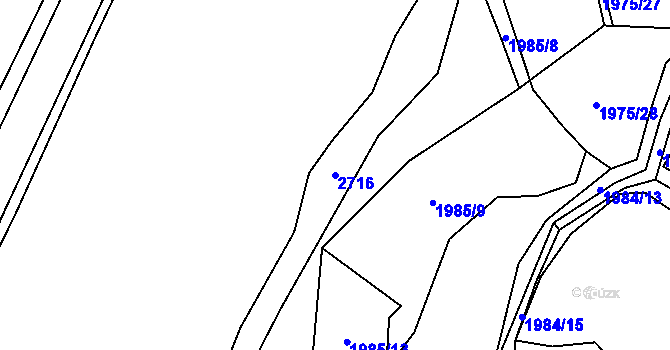 Parcela st. 2716 v KÚ Suchdol nad Odrou, Katastrální mapa