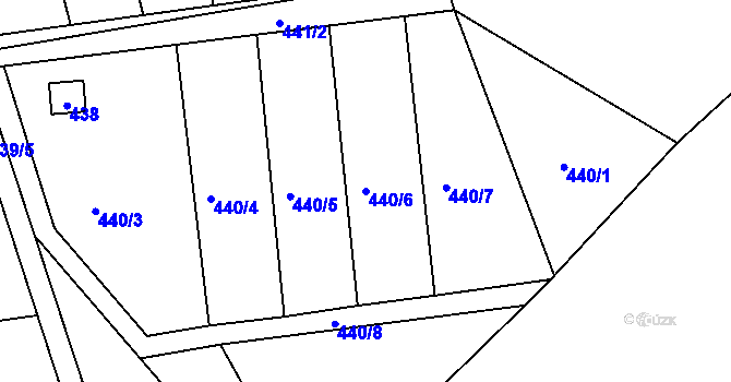 Parcela st. 440/6 v KÚ Suchdol nad Odrou, Katastrální mapa