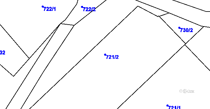 Parcela st. 721/2 v KÚ Suchdol nad Odrou, Katastrální mapa