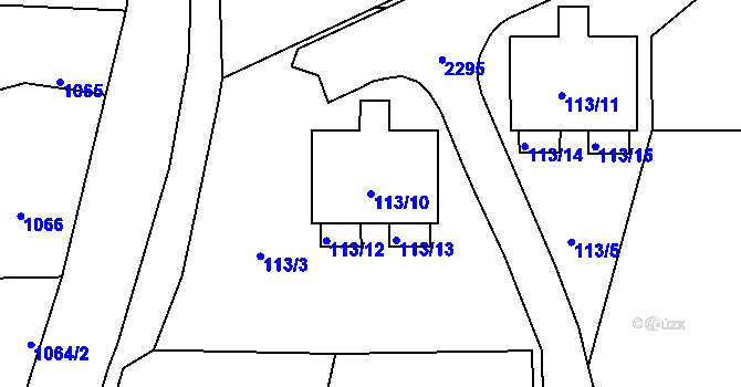 Parcela st. 113/10 v KÚ Suchdol nad Odrou, Katastrální mapa