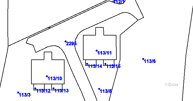 Parcela st. 113/11 v KÚ Suchdol nad Odrou, Katastrální mapa