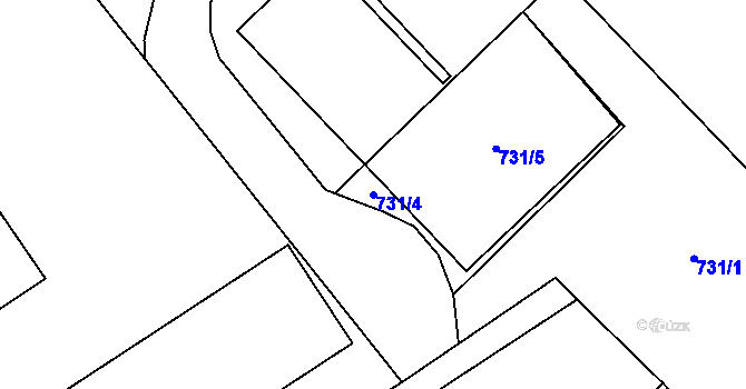 Parcela st. 731/4 v KÚ Suchdol nad Odrou, Katastrální mapa