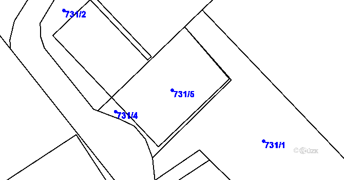 Parcela st. 731/5 v KÚ Suchdol nad Odrou, Katastrální mapa