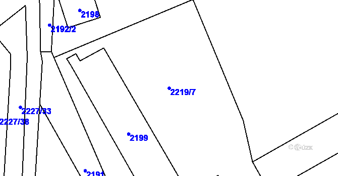 Parcela st. 2219/7 v KÚ Suchdol nad Odrou, Katastrální mapa