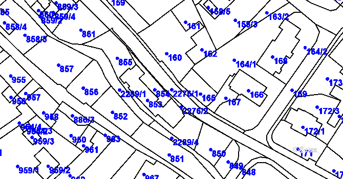 Parcela st. 2276/1 v KÚ Suchdol nad Odrou, Katastrální mapa