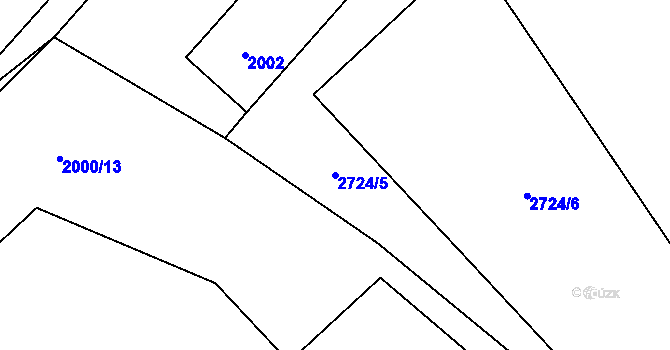 Parcela st. 2724/5 v KÚ Suchdol nad Odrou, Katastrální mapa
