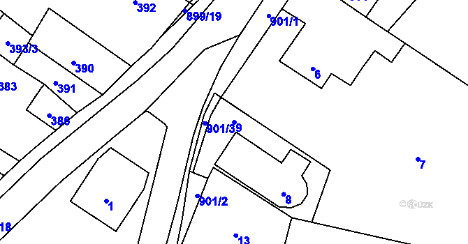 Parcela st. 9 v KÚ Suché Lazce, Katastrální mapa