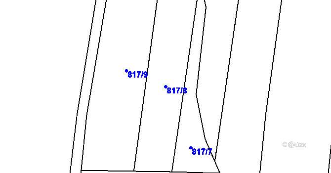 Parcela st. 817/8 v KÚ Suché Lazce, Katastrální mapa