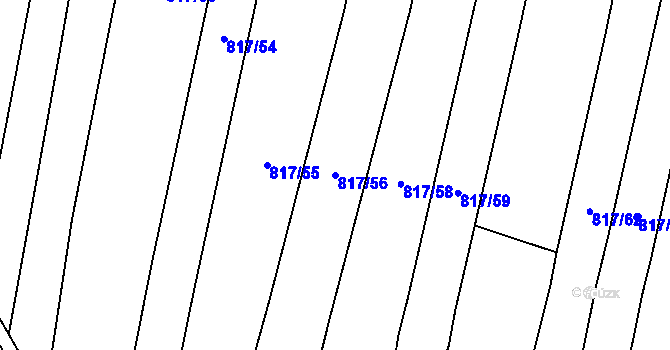 Parcela st. 817/56 v KÚ Suché Lazce, Katastrální mapa