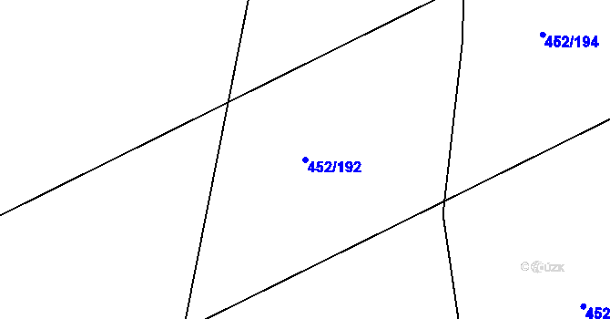 Parcela st. 452/192 v KÚ Suchodol, Katastrální mapa