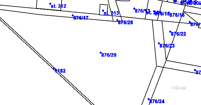 Parcela st. 876/29 v KÚ Suchomasty, Katastrální mapa
