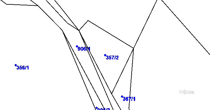 Parcela st. 357/2 v KÚ Suchomasty, Katastrální mapa