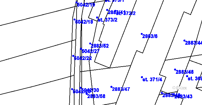 Parcela st. 372/3 v KÚ Suchov, Katastrální mapa