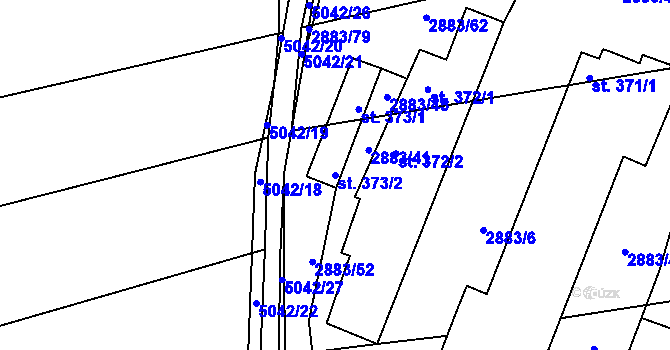 Parcela st. 373/2 v KÚ Suchov, Katastrální mapa