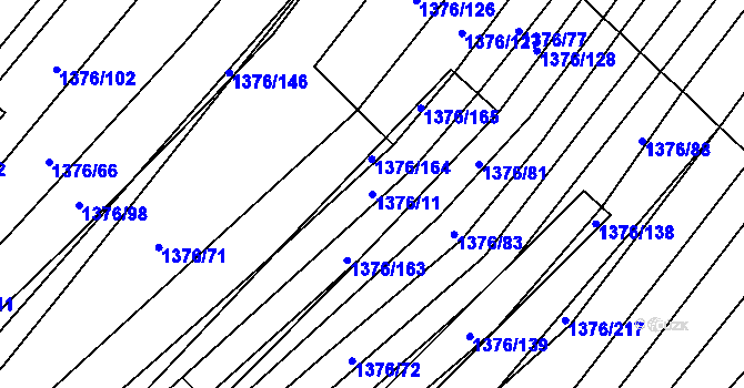 Parcela st. 1376/11 v KÚ Suchov, Katastrální mapa