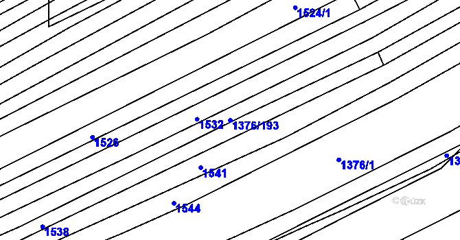Parcela st. 1376/193 v KÚ Suchov, Katastrální mapa