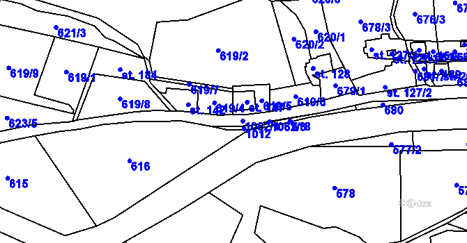 Parcela st. 1062/1 v KÚ Suchovršice, Katastrální mapa