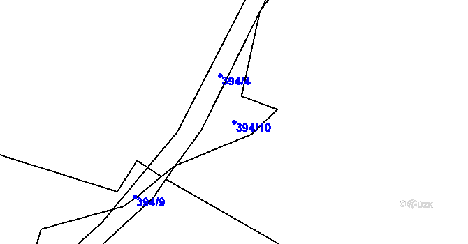 Parcela st. 394/10 v KÚ Sukorady u Hořic, Katastrální mapa