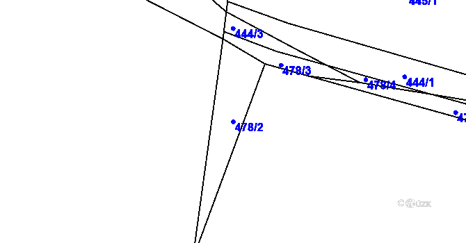 Parcela st. 478/2 v KÚ Sukorady u Hořic, Katastrální mapa