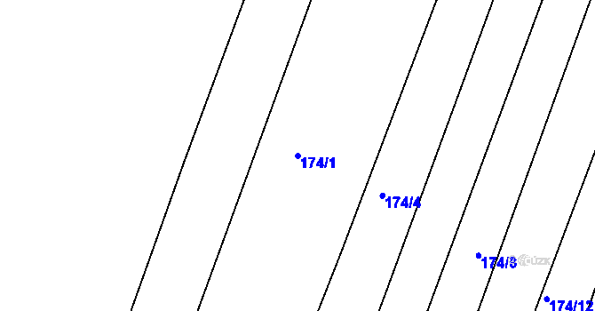 Parcela st. 174/1 v KÚ Sukorady u Hořic, Katastrální mapa