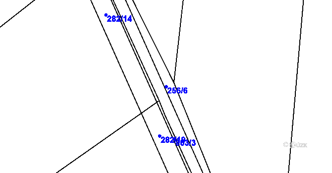 Parcela st. 256/6 v KÚ Sukorady u Hořic, Katastrální mapa