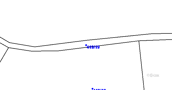Parcela st. 419/19 v KÚ Sukorady u Hořic, Katastrální mapa