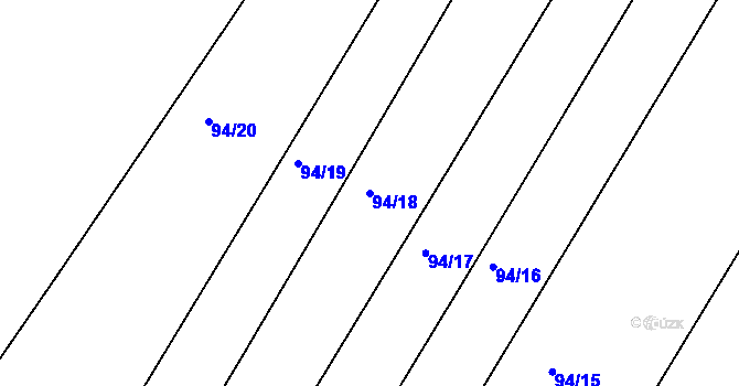 Parcela st. 94/18 v KÚ Sulejovice, Katastrální mapa