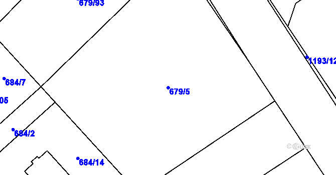 Parcela st. 679/5 v KÚ Sulice, Katastrální mapa