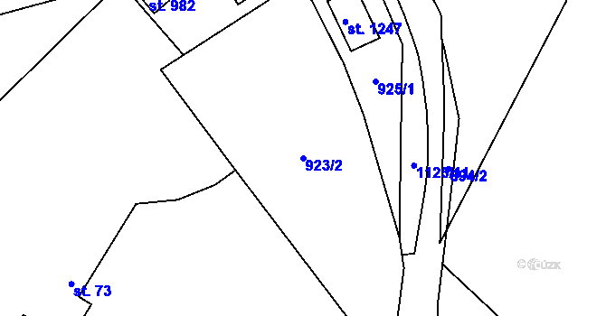 Parcela st. 923/2 v KÚ Sulice, Katastrální mapa