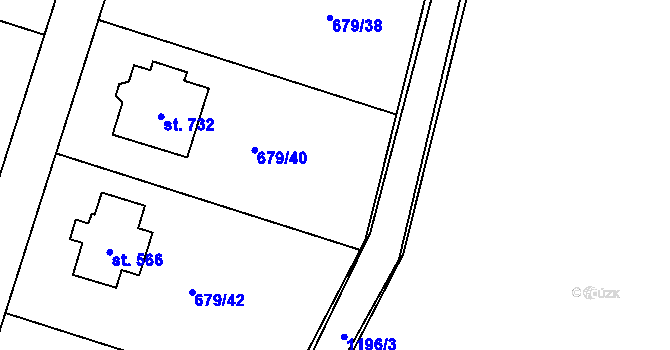 Parcela st. 679/84 v KÚ Sulice, Katastrální mapa