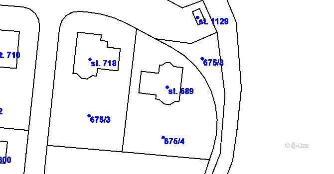 Parcela st. 689 v KÚ Sulice, Katastrální mapa