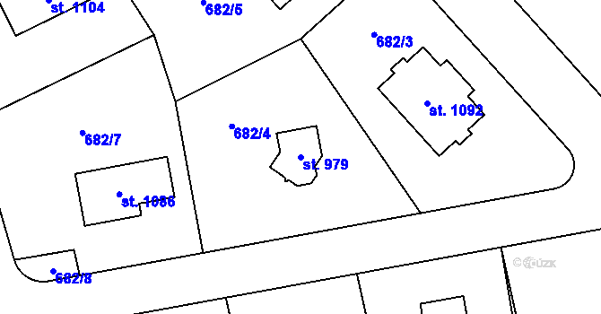 Parcela st. 979 v KÚ Sulice, Katastrální mapa