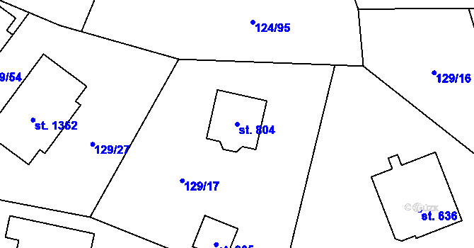 Parcela st. 804 v KÚ Sulice, Katastrální mapa
