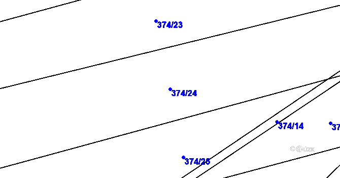 Parcela st. 374/24 v KÚ Sulice, Katastrální mapa