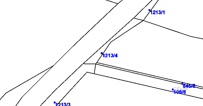 Parcela st. 1213/4 v KÚ Sulice, Katastrální mapa