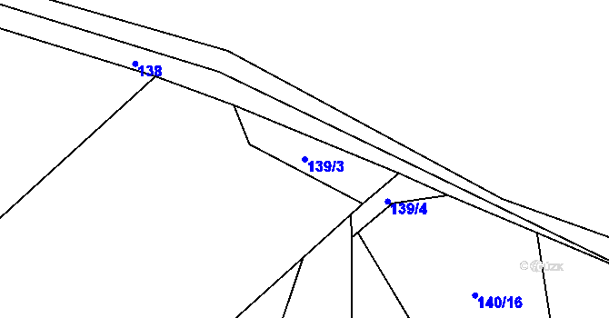 Parcela st. 139/3 v KÚ Sulíkov, Katastrální mapa