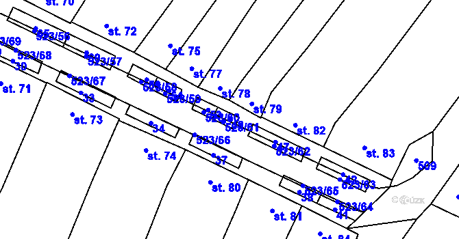 Parcela st. 48 v KÚ Karolín u Sulimova, Katastrální mapa